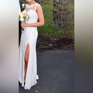White prom dress